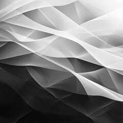 Obraz premium Elegant abstract grayscale background with flowing geometric shapes and soft light creating a modern and sophisticated visual texture
