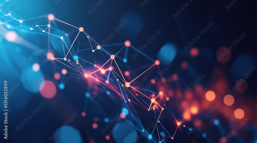 Poster abstract digital background with creative shapes and lines