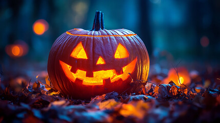 halloween pumpkin on a black background