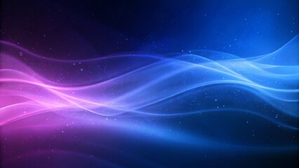 Obraz premium Abstract dark background featuring a purple and blue wave design. Gradient tones. A gradient of deep purple, indigo, and midnight blue tones, overlaid with subtle glowing effects. 