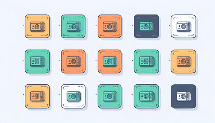 Colorful Currency Bill Illustrations for Financial Concepts and Design