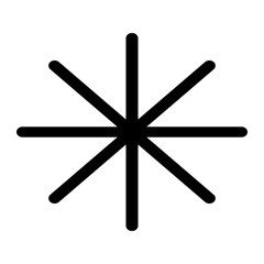 Minimalist snowflake icon with intricate details, symbolizing frost and elegance.