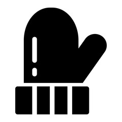 Christmas glove icon with a dotted pattern, symbolizing holiday joy and coziness.
