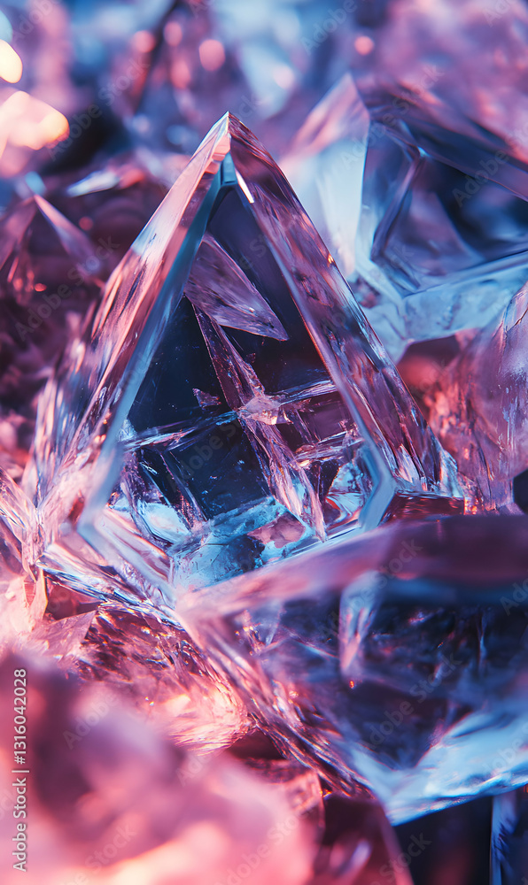 Aufkleber evocative crystal formations gleaming with soft, ethereal radiance in a mesmerizing display