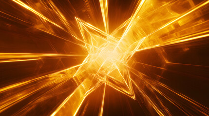 Radiant starburst design illuminating divergent paths into a luminous dimensional portal
