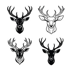 deer head silhouette vector