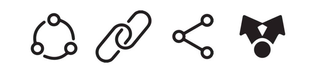 Share Icon Set. Social Media Share Symbols.  Flat and Modern Design. vector illustration eps 10.