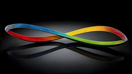 Rainbow Infinity: A vibrant sculpture reflecting endless possibilities