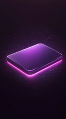 Obraz premium Futuristic Abstract Purple Neon Glow Background with Shiny Smooth Surface and Dynamic Design