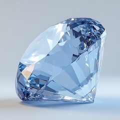 Brilliant blue diamond jewelry display digital art studio close-up luxury