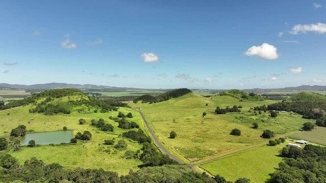 Aerial footage of Yungaburra Queensland Australia
