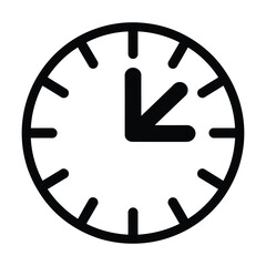  Minimalist Clock Icon - Time Symbol with Bold Hour Marks