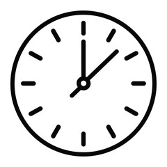  Minimalist Clock Icon - Time Symbol with Bold Hour Marks