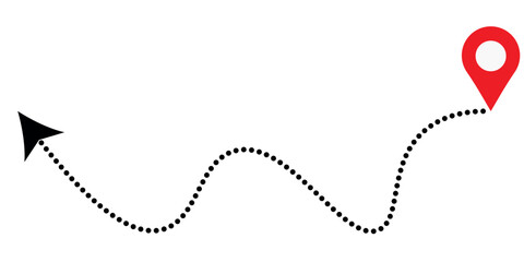 dotted arrow icon set, dotted line vector vector illustration