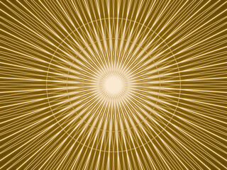 Abstract concentric yellow neon background