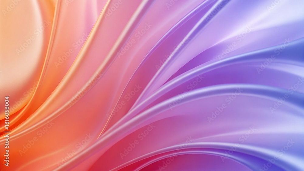 Poster abstract 3d design with smooth flowing curves and vertical lines. dynamic wavelike patterns, gradien