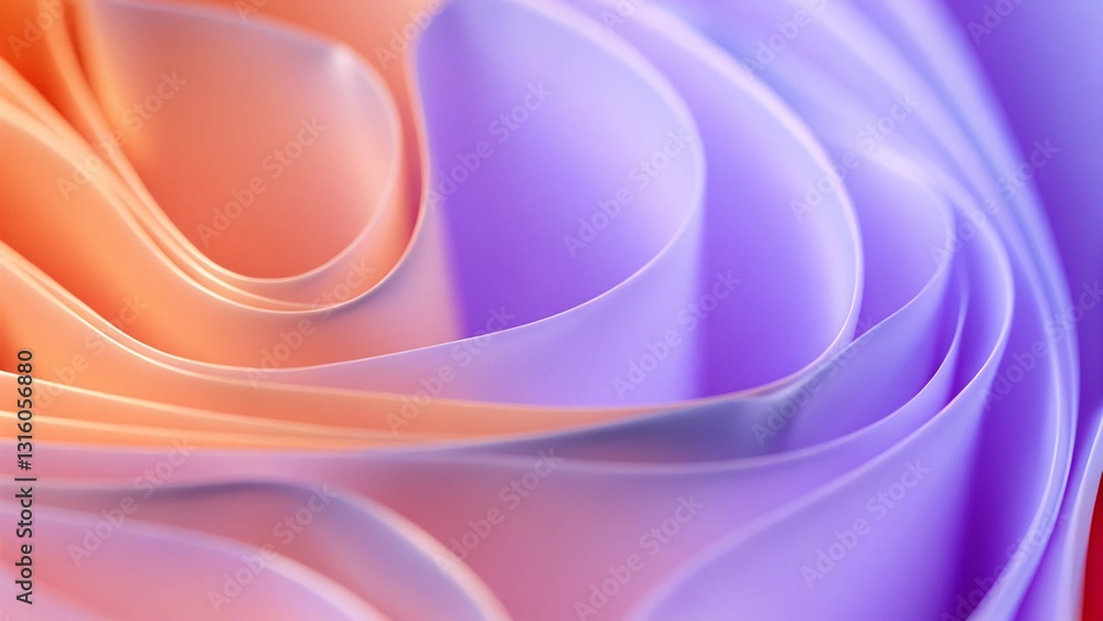 Aufkleber abstract 3d design with smooth flowing curves and vertical lines. dynamic wavelike patterns, gradien