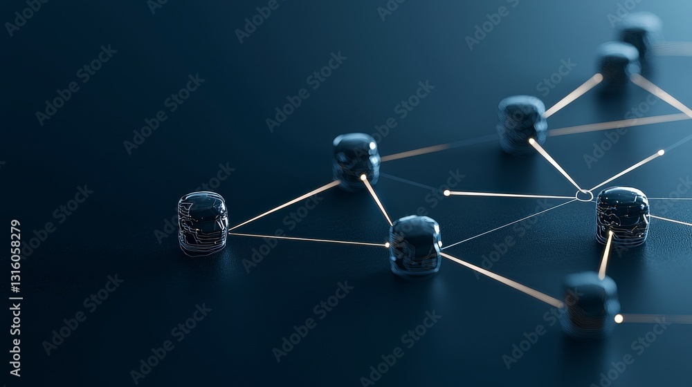 Aufkleber global network digital connection data flow smart city concept