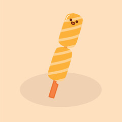 a fishcake cheese design art doodle