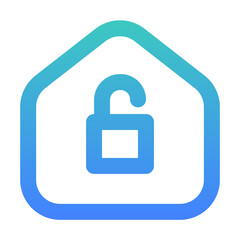 Obraz premium open home outlined gradient style