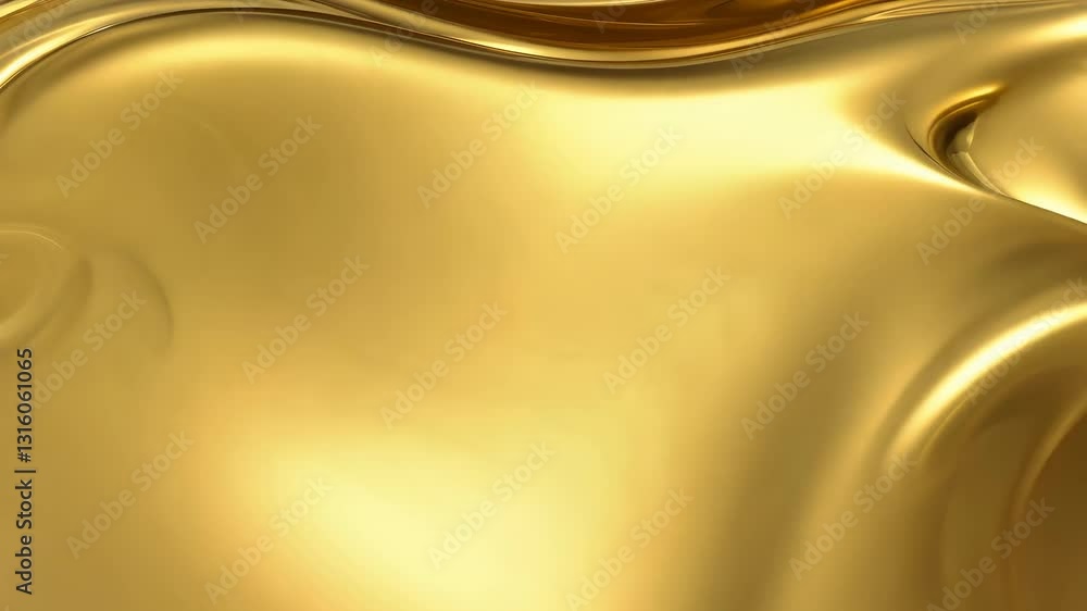 Poster fluid abstract gold liquid animation with smooth wave texture