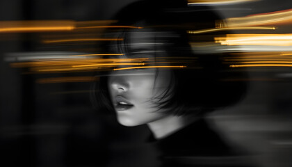 ファンタジーストーリー（モノクロームに刻まれた、一瞬のモノローグ&mdash;静寂の中で紡がれる女性の想い）