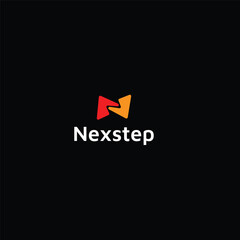 Fototapeta premium N letter modern communication logo