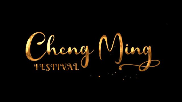 Cheng ming festival in gold suitable for invitations, posters, banners, social media posts, websites related to the traditional Chinese holiday.