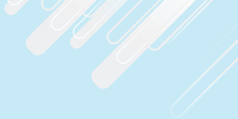 Attractive White Line Movement, Abstract Wave Line, Light Technology Blue Background, Copy Space.