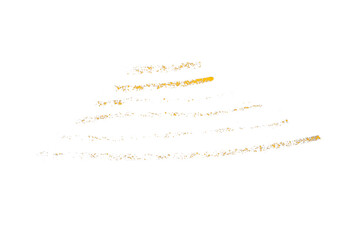 Fototapeta premium Draw a yellow pencil line separated on a transparent background.