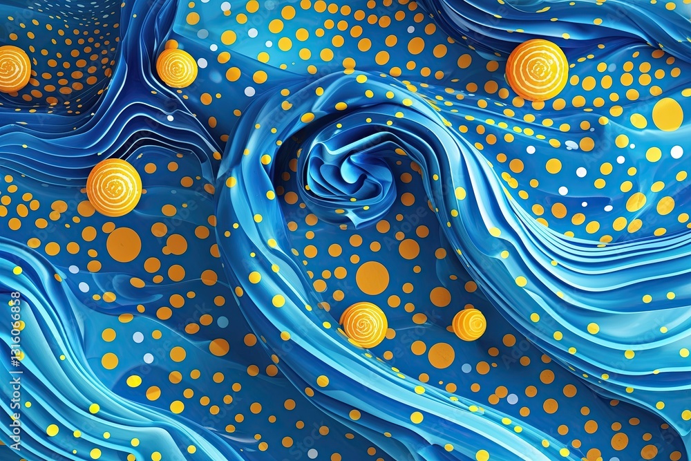 Poster vibrant cyan ripple background design with dynamic patterns and energetic motion