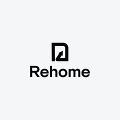 R letter real estate logo design