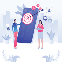 Mobile Target Marketing Strategy Women Collaborate