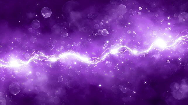 A mystical purple backdrop infused with neon energy waves and celestial-inspired glowing accents.