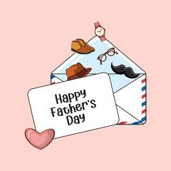 Happy father's day typography vector