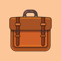 Classic work bag, business bag, suitcase vector