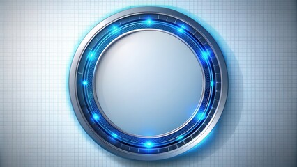 Fototapeta premium Futuristic Circular Interface with Glowing Blue Elements on a Subtle Grid Background