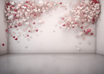Fototapeta premium red heart on the wall
