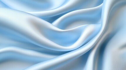 Soft Blue Fabric with Gentle Waves and Texture