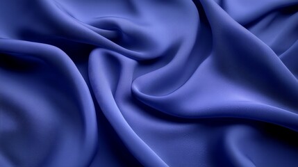 Obraz premium Soft Deep Blue Textured Fabric with Gentle Waves