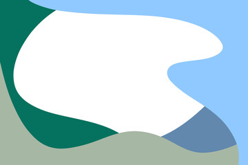 Combination of green and blue wavy lines for aesthetic background