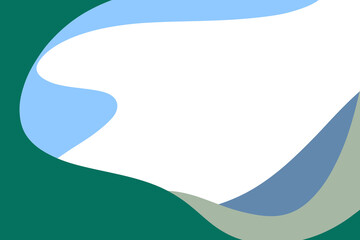 Combination of green and blue wavy lines for aesthetic background