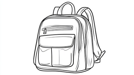 Small backpack design, front view, white background, school bag