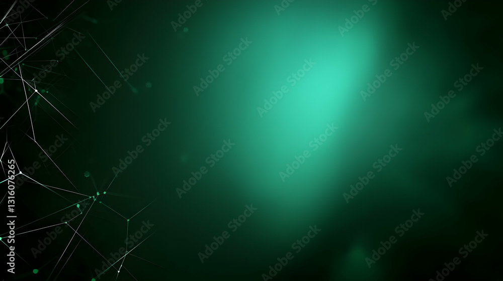 Poster abstract green blurred background with soft glowing light and subtle bokeh effect digital art