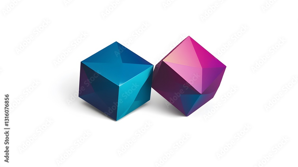 Poster abstract geometric shapes: a study in color and form
