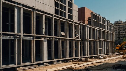 Exterior construction hoarding city architecture building.