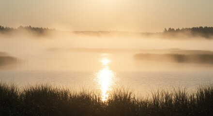 Obraz premium Lake fog