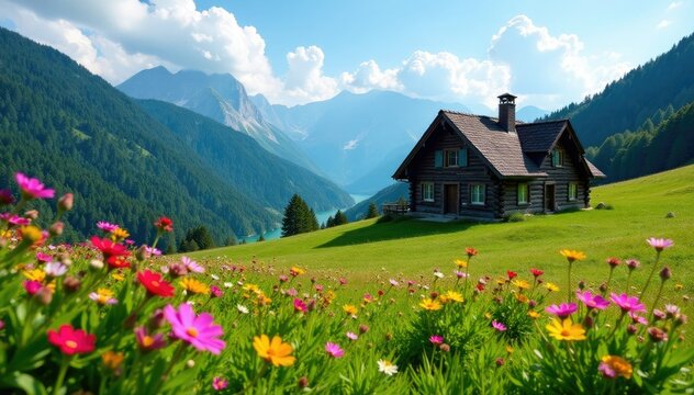 Wildblumen in der Sommerhitze um den Schneibsteinhaus, gr?nland, schneibsteinhaus, berg