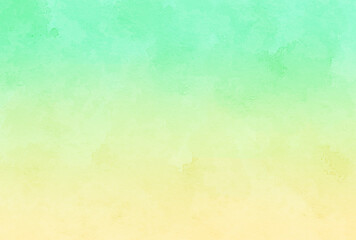 緑と黄色のグラデーションの水彩背景　テクスチャ素材