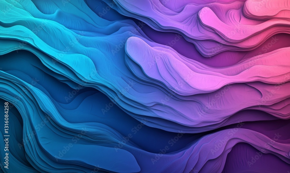 Aufkleber abstract background featuring a gradient that transitions from purple to blue with a grainy texture